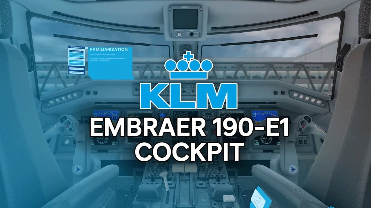 KLM Embraer 190-E1 驾驶舱 VR 训练器