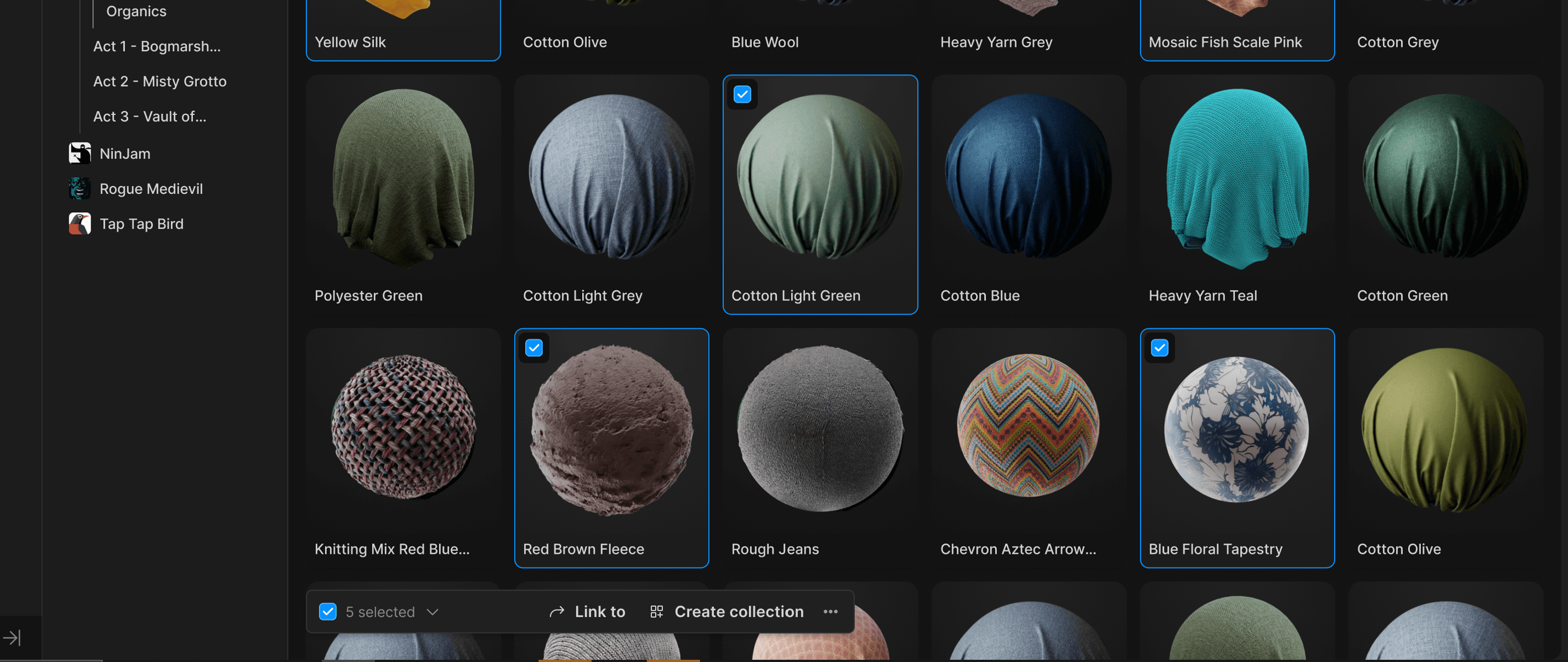 Bulk actions bar image
