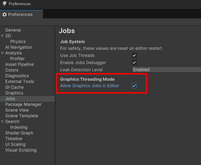 DX12 Graphics Jobs Editor Support image