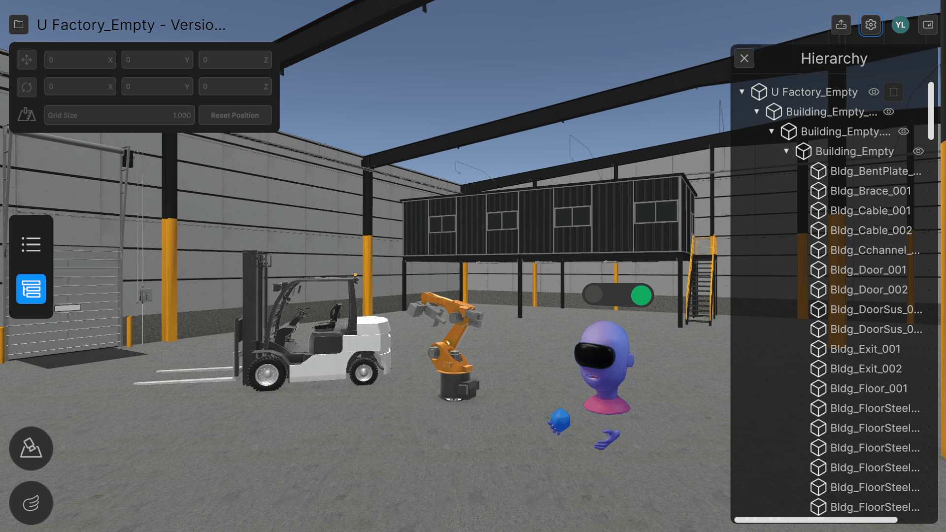 Шаблон просмотрщика Unity Industry