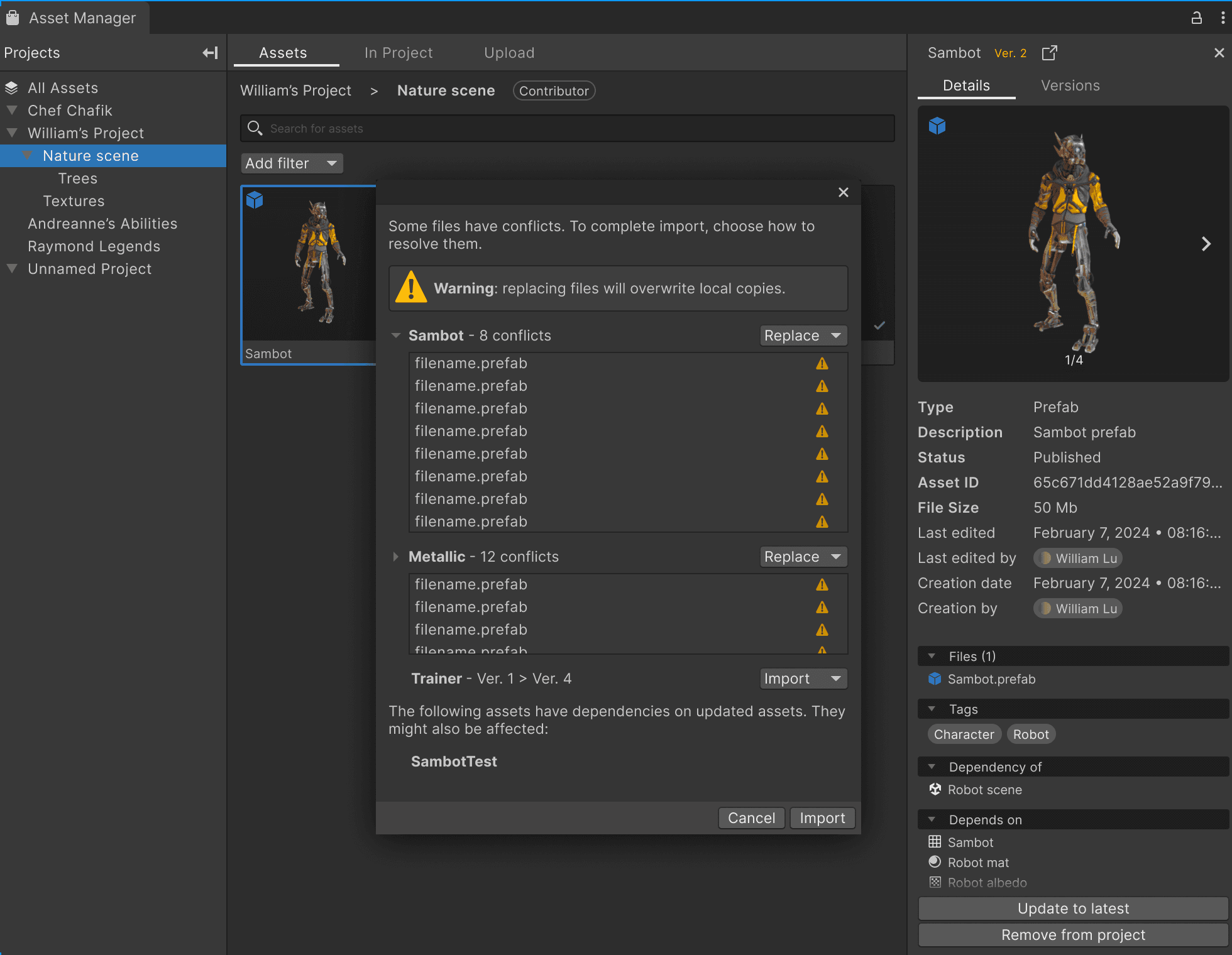 Editor: Modal for reimport image