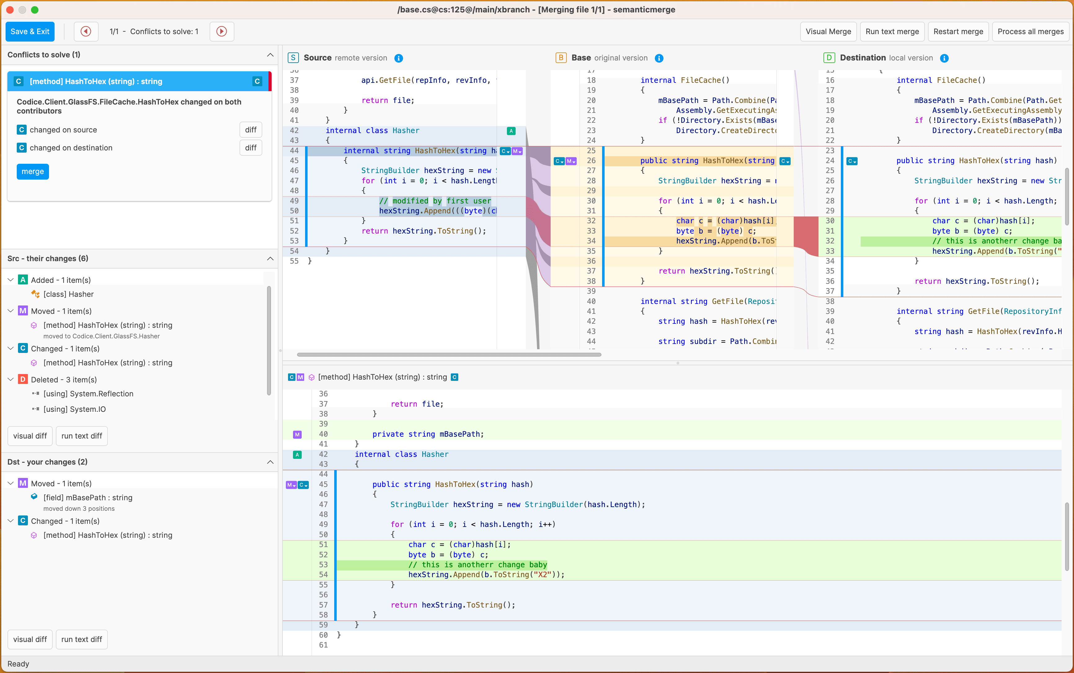 Solve merge conflicts faster with Semantic merge image
