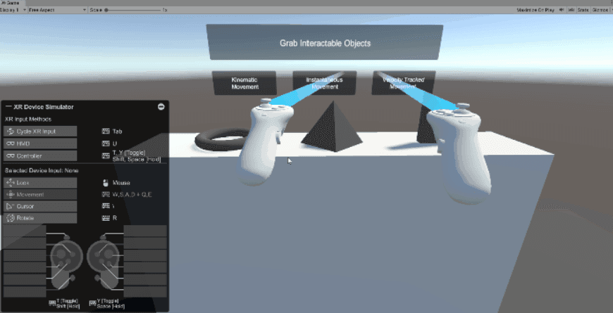 Общий симулятор устройства XR