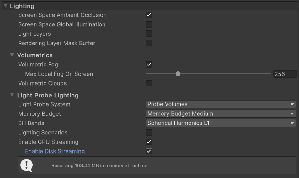 Adaptive Probe Volumes (APV): Stream Lighting Data from Disk image