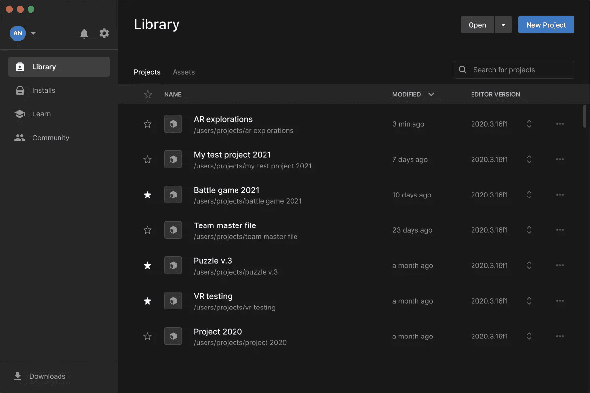Project and Asset Library image