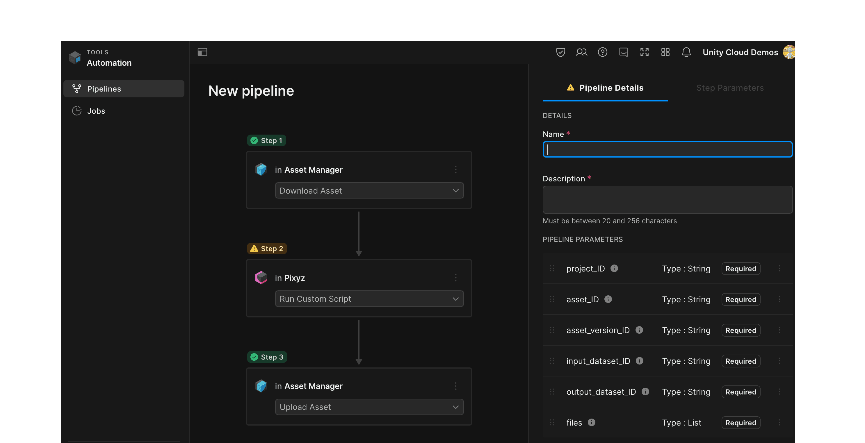 Node-based pipeline authoring image