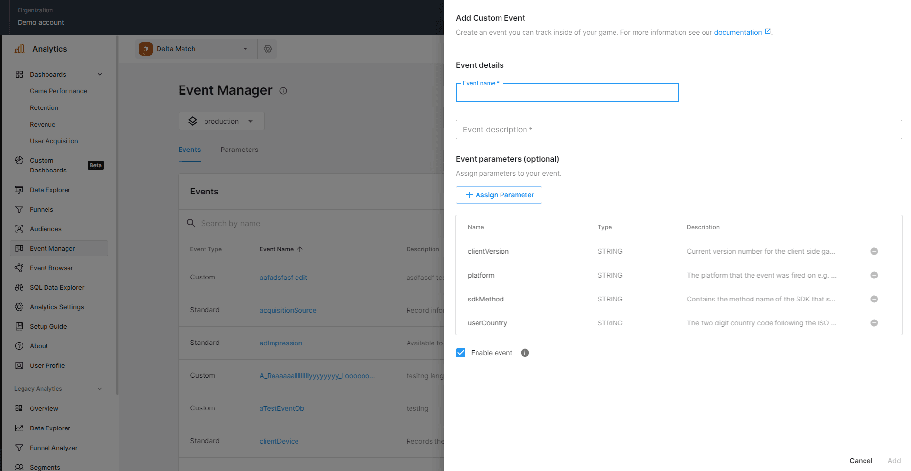 Simplified event management image