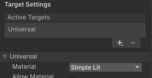 URP Simple Lit Target image