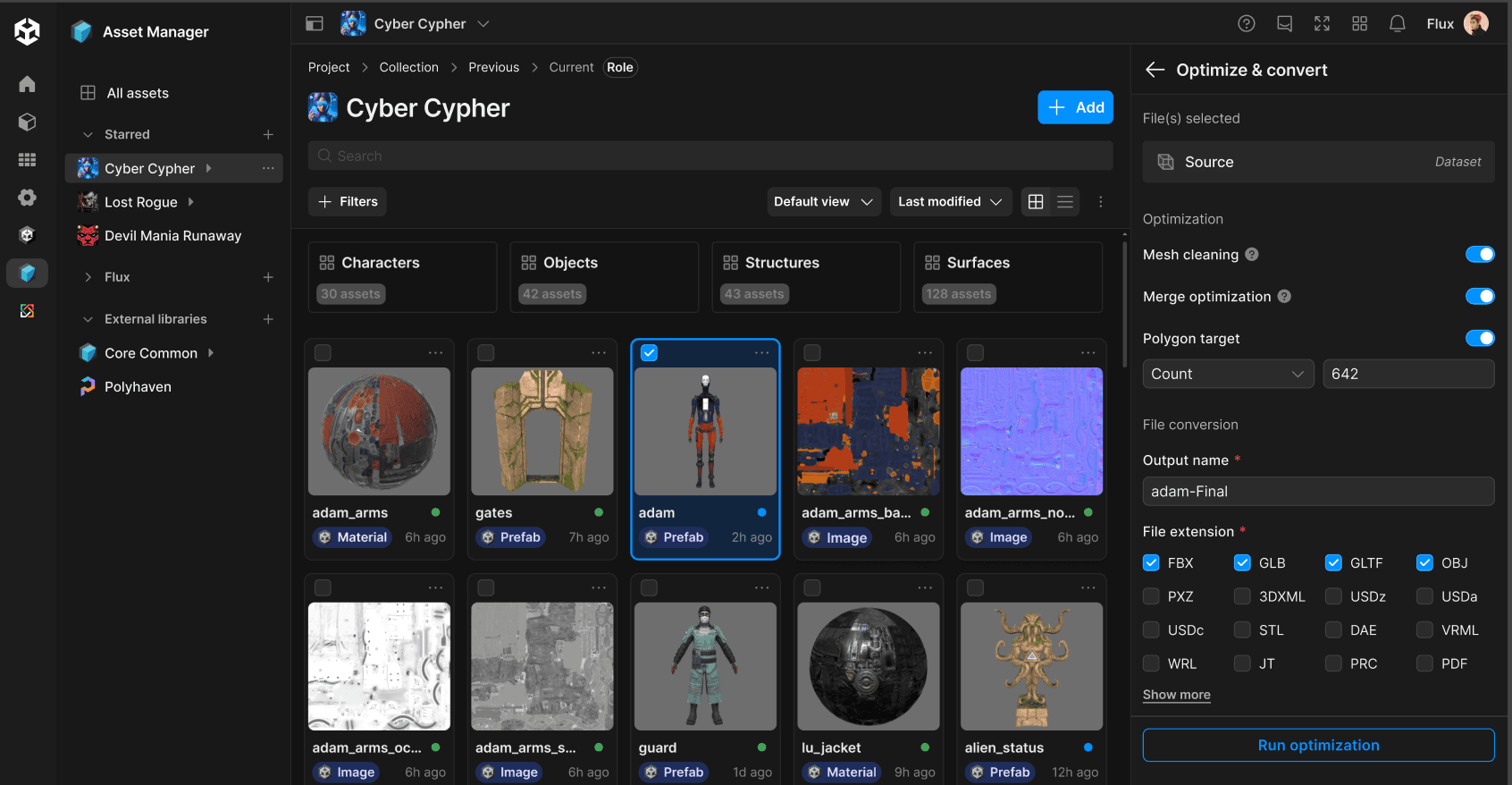 Asset conversion and optimization image