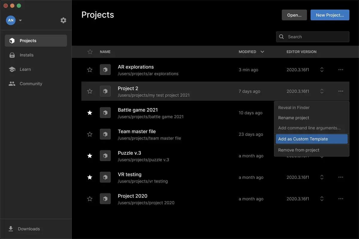 Create a custom template image